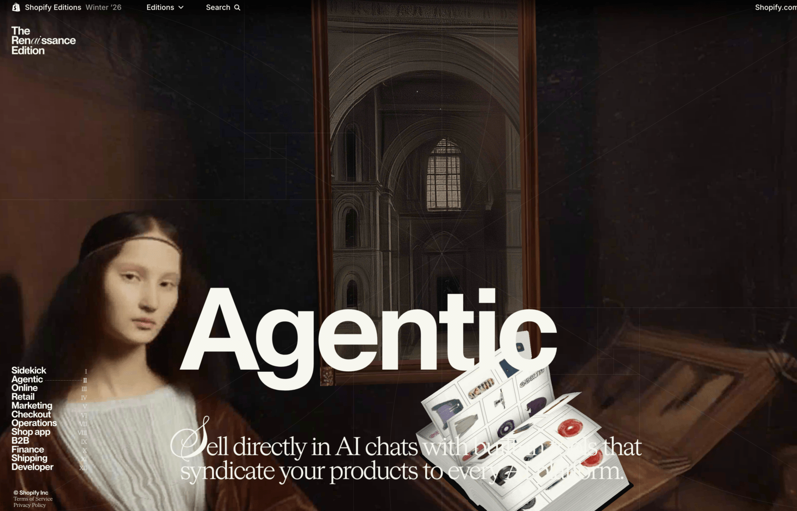 screen grab of shopify's agentic search winter 2026 update for our agenctic search for ecommerce blog